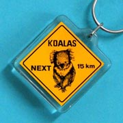 Keyring Roadsign Koala